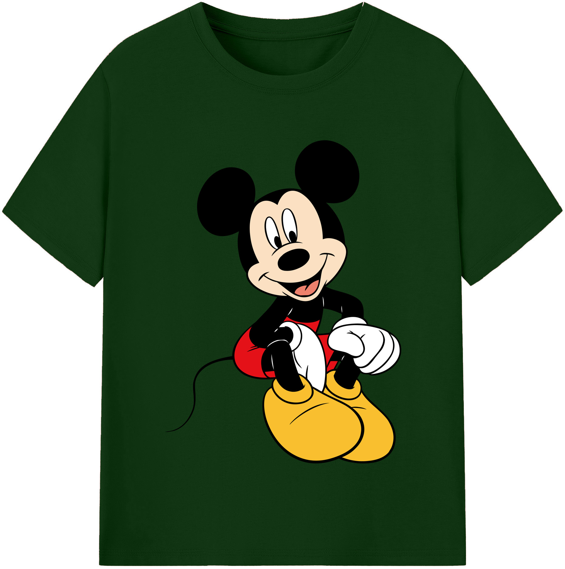 （画像用） ミッキーマウス Mickey Mouse 綿100％半袖Tシャツ（フロントプリント）